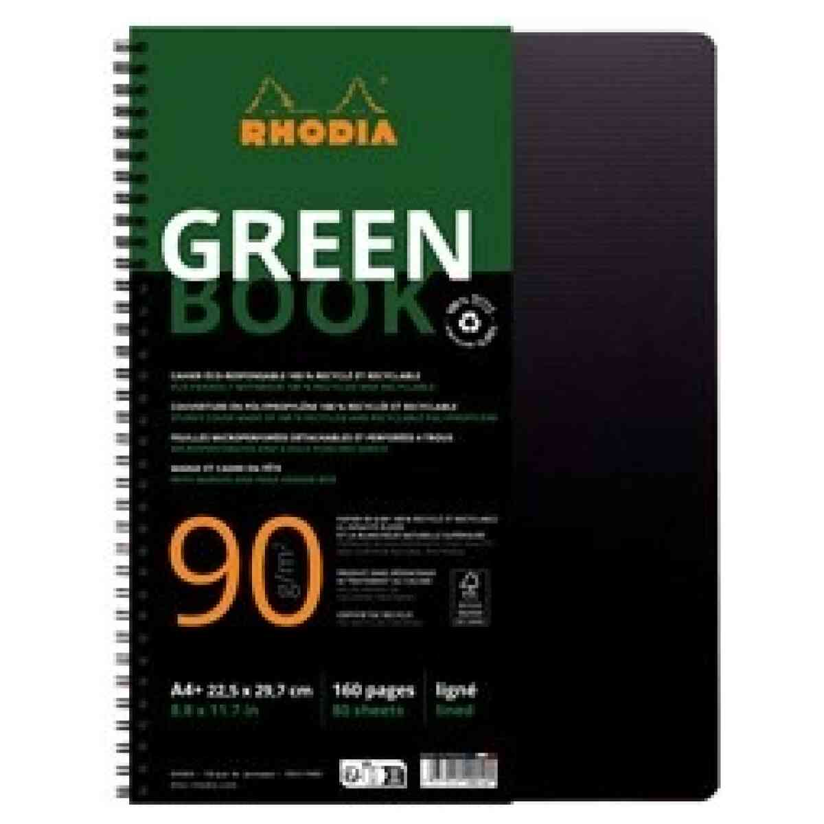 Rhodiactive GreenBook A4+ 80sh lined RECY