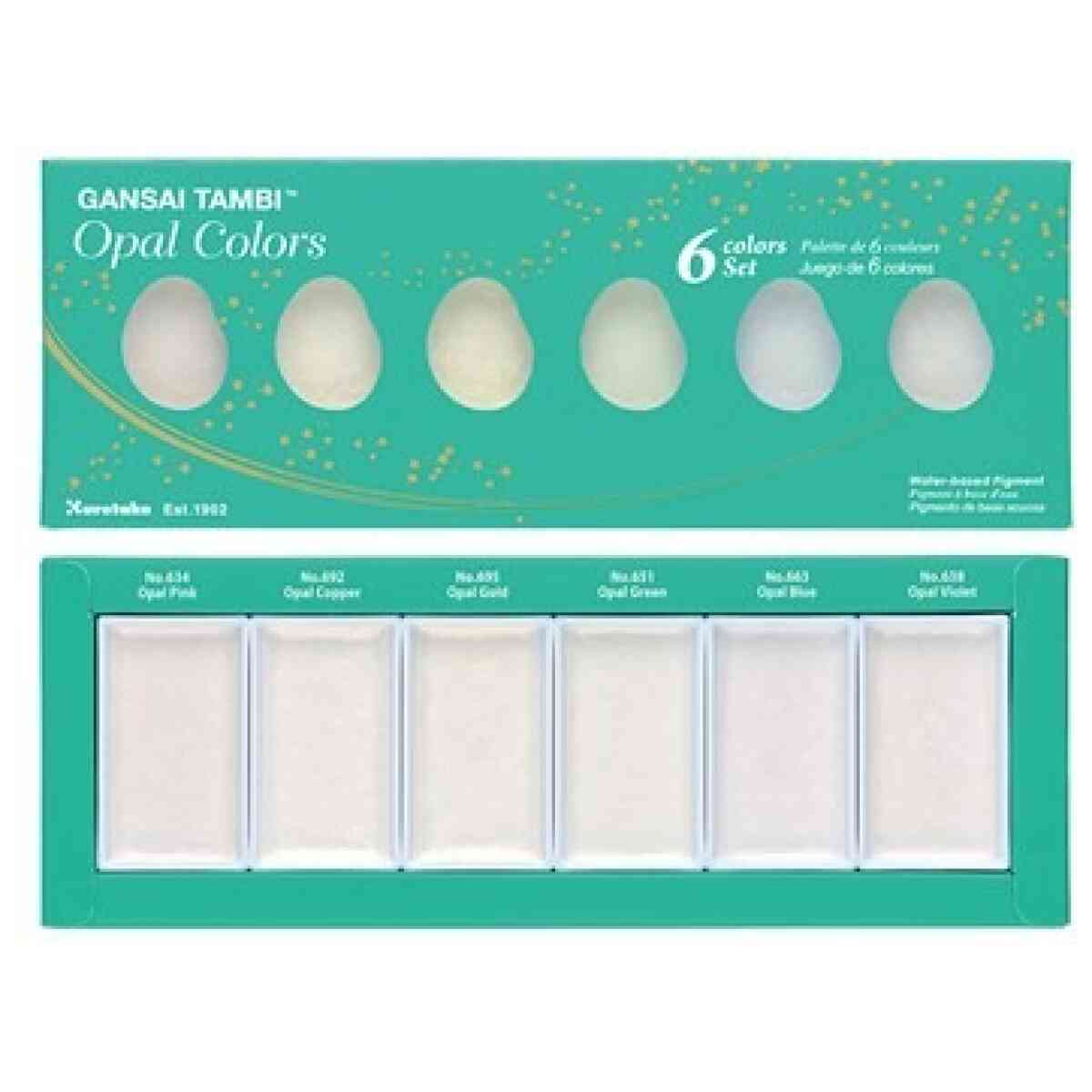 ZIG Gansai Tambi Akvarell 6-set Opal