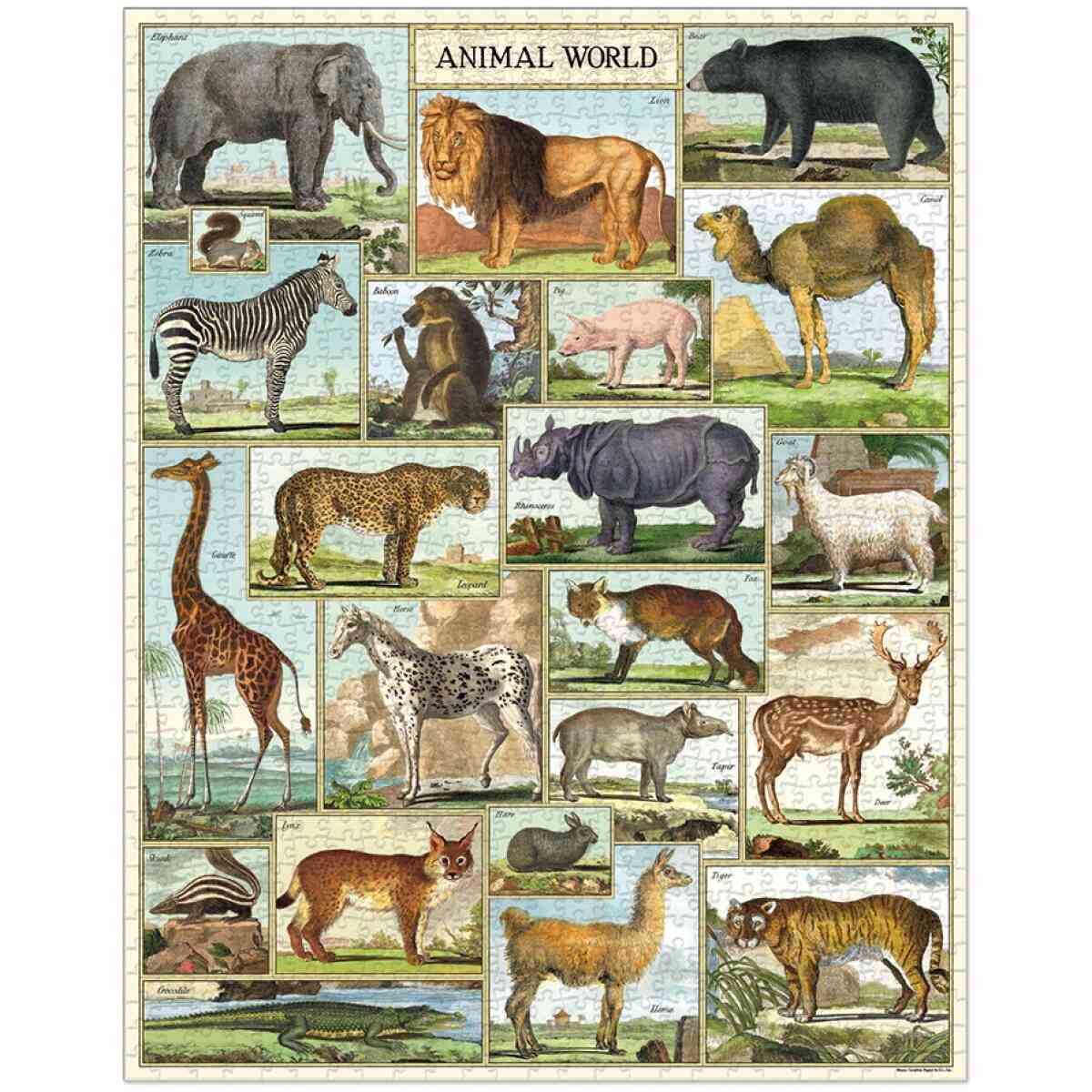 Cavallini & Co. Animal World 1000 bitar pussel - Bild 2