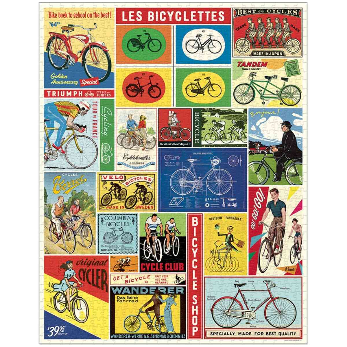 Cavallini & Co. Bicycles Chart 1000 bitar pussel - Bild 2