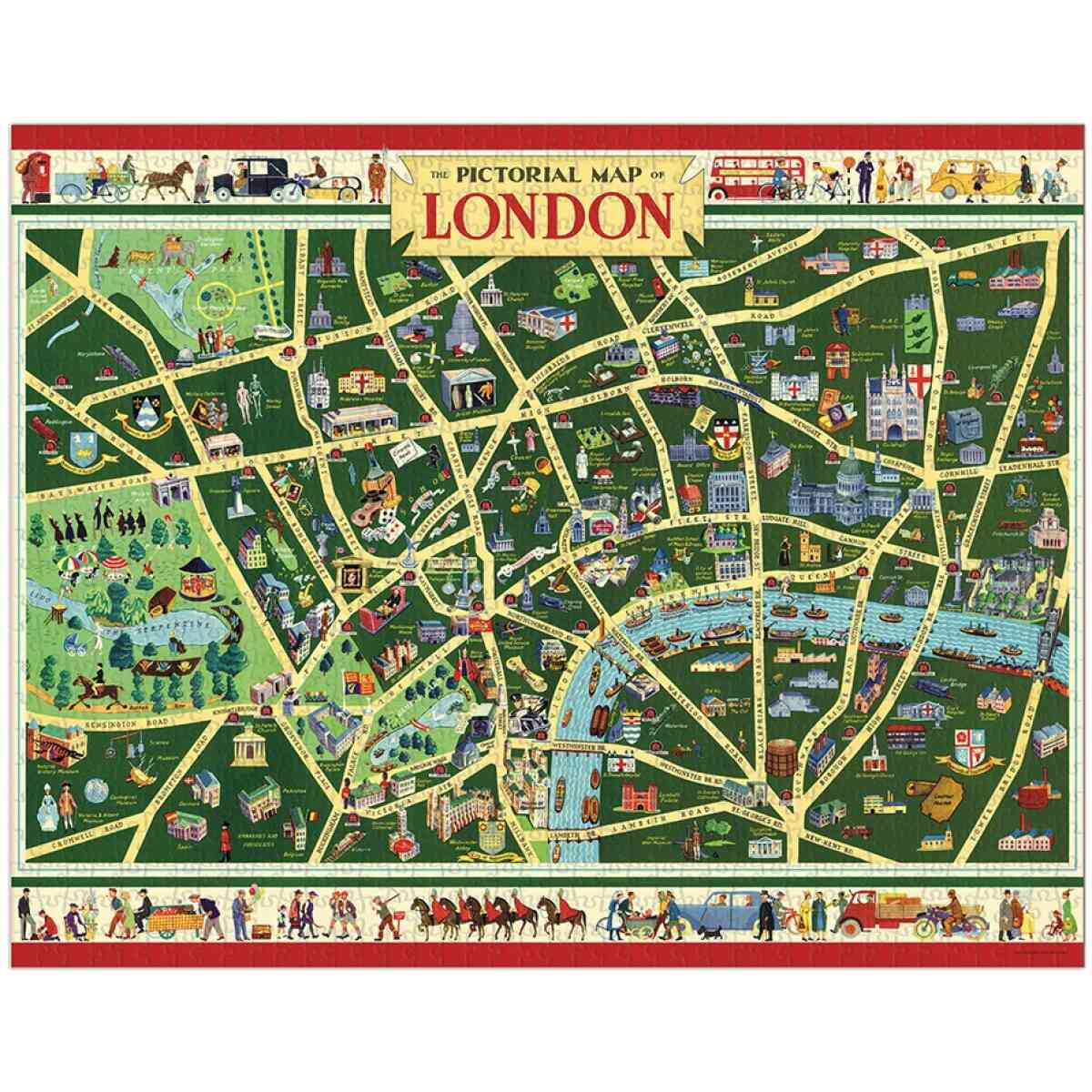 Cavallini & Co. London Map 1,000 Piece Puzzle - Bild 2