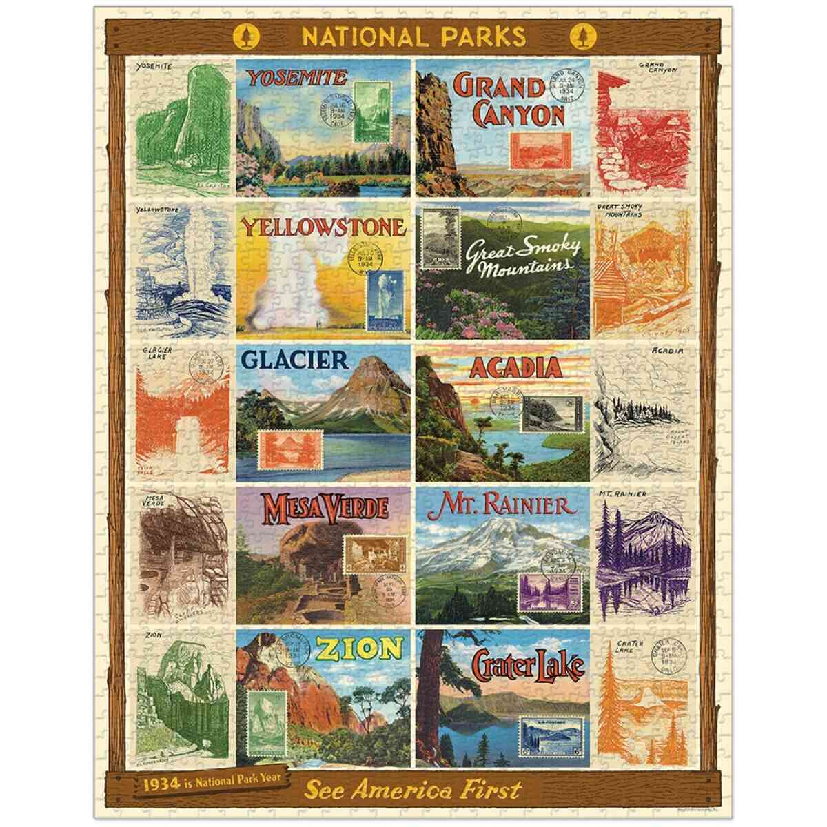 Cavallini & Co. National Parks 2 - 1,000 Piece Puzzle - Bild 2