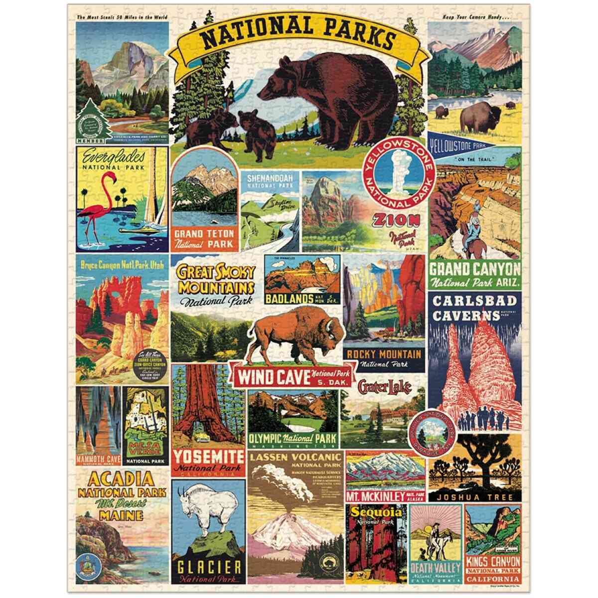 Cavallini & Co. National Parks 1000 bitar pussel - Bild 2