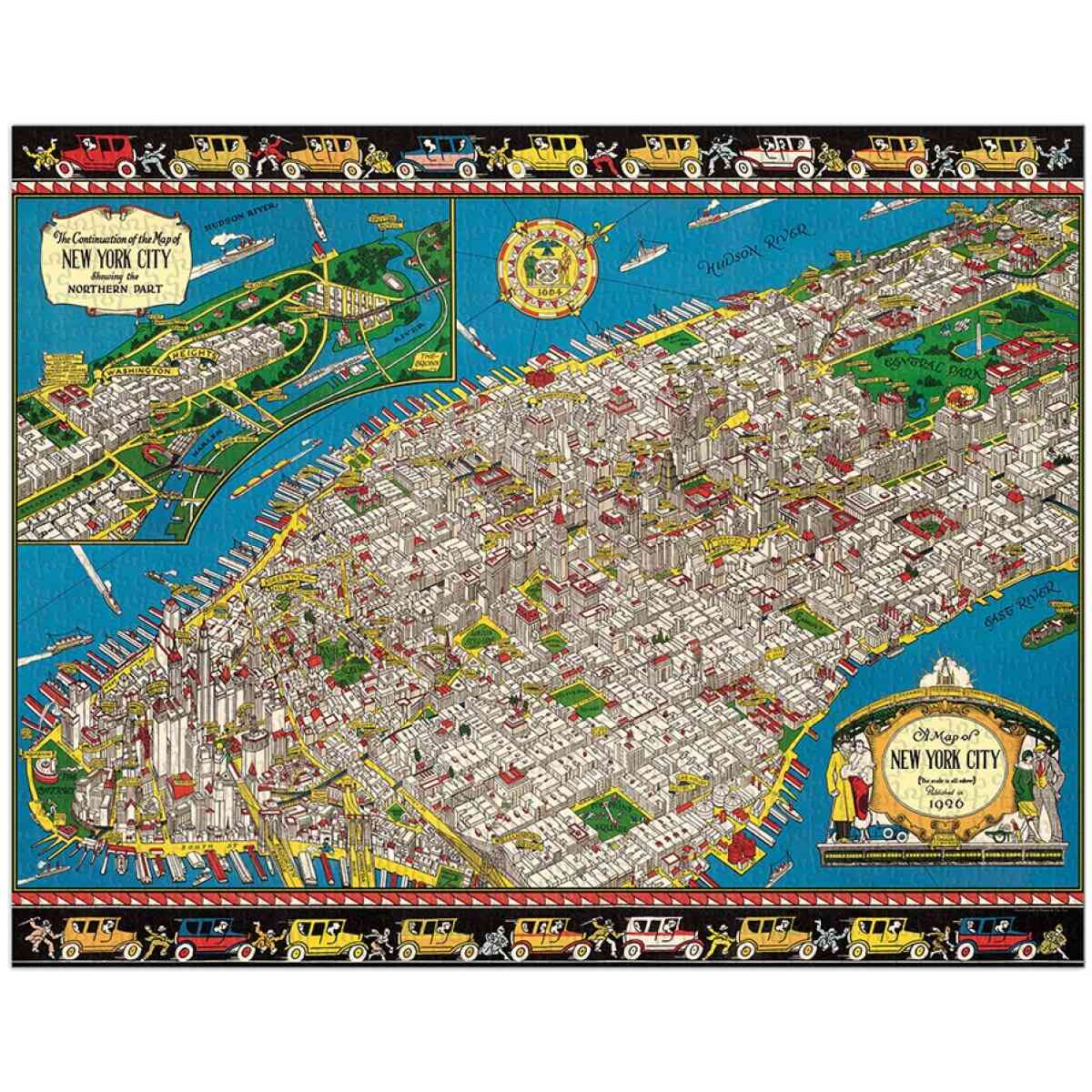 Cavallini & Co. New York Map 1,000 Piece Puzzle - Bild 2