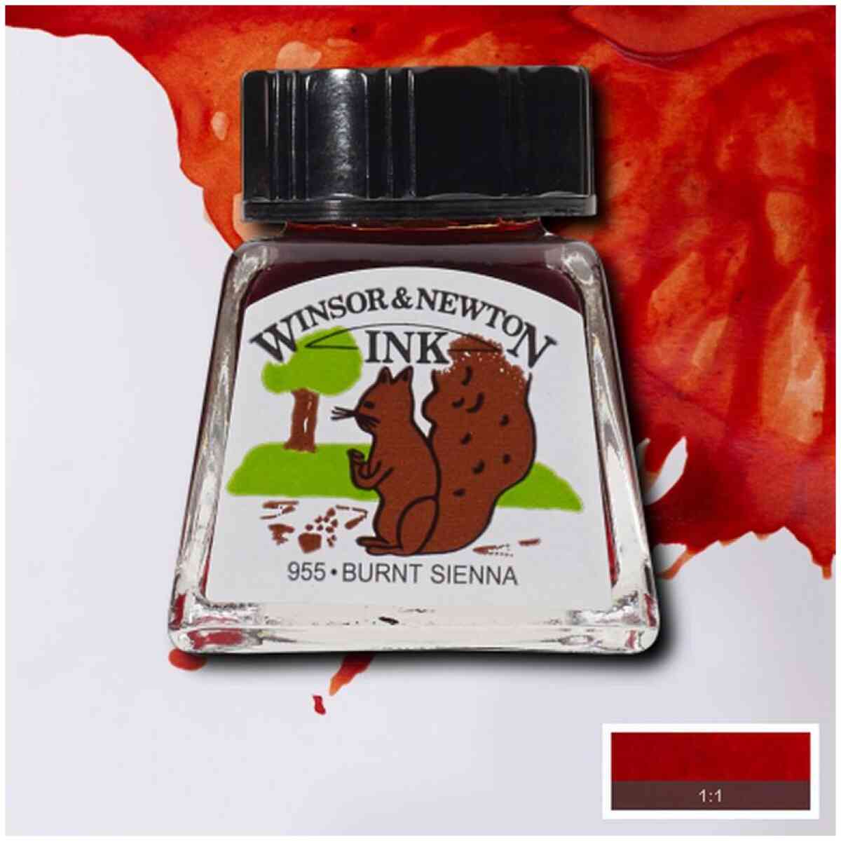 Tusch Winsor & Newton 14ml Burnt Sienna 074 (6F)