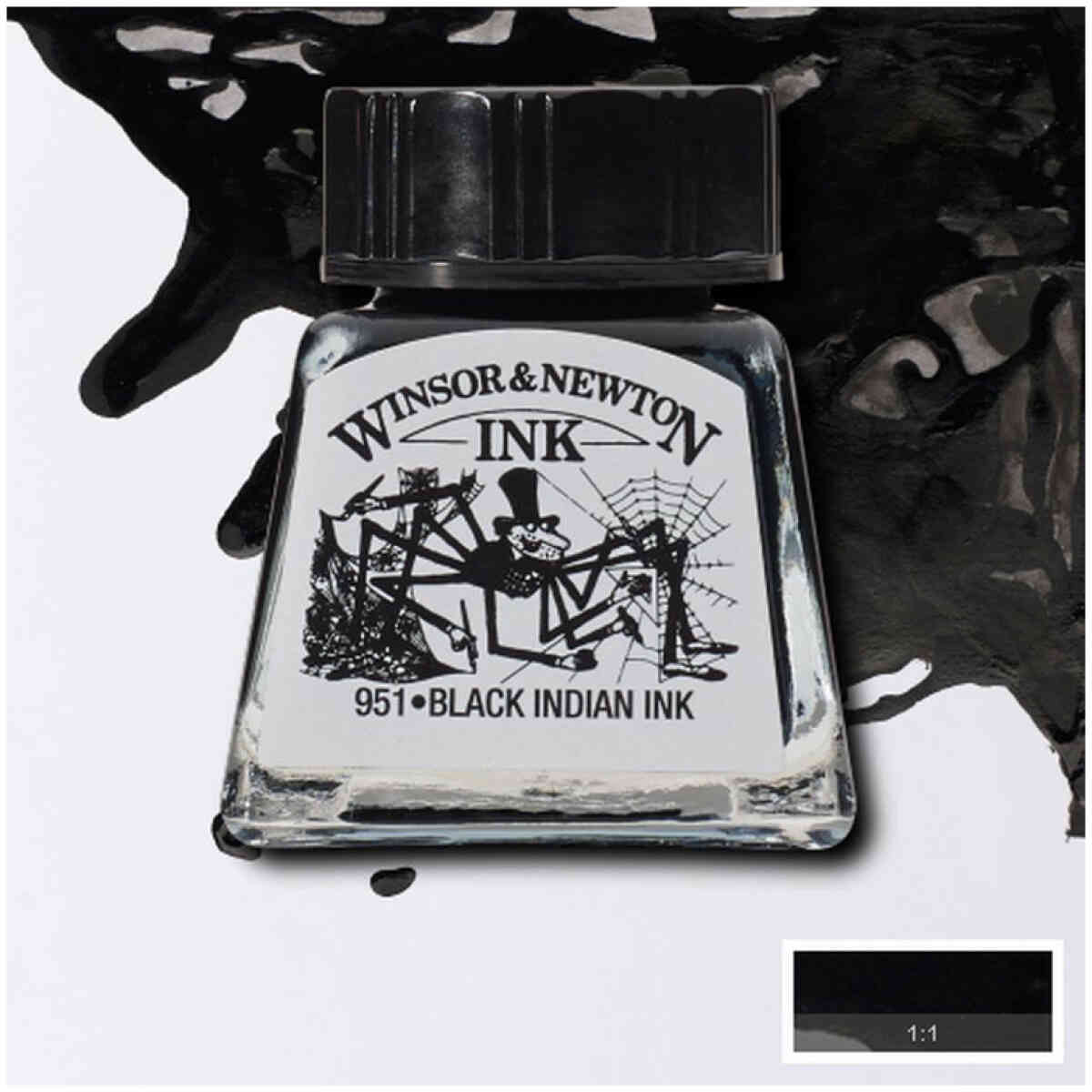 Tusch Winsor & Newton 14ml Black Indian ink 030 (6F)