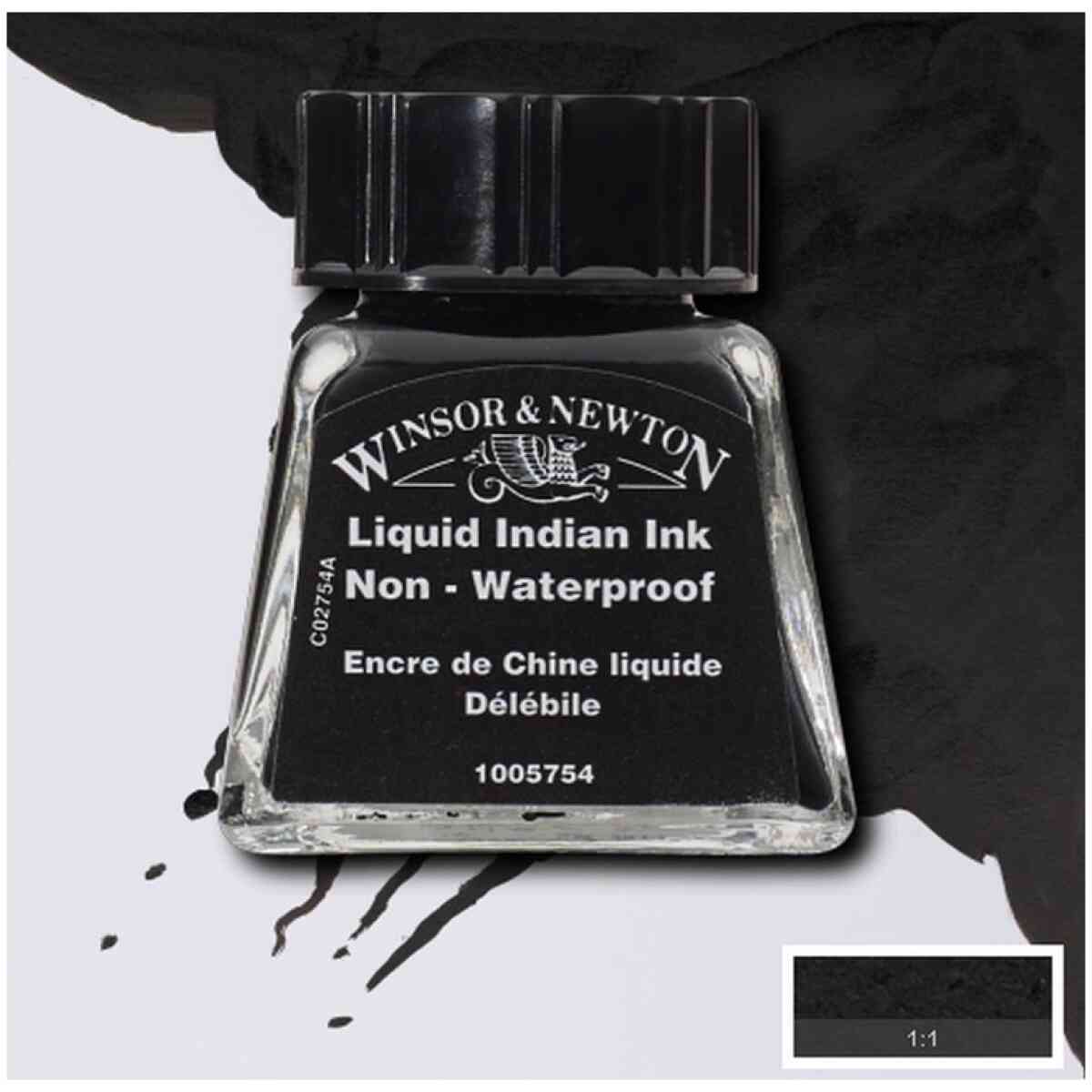 Tusch Winsor & Newton 14ml Liquid indian ink 754 (6F)