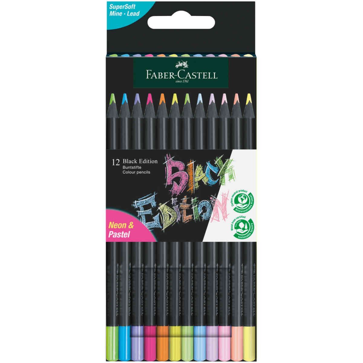 Col. pencils Black Edition Neon + Pastel