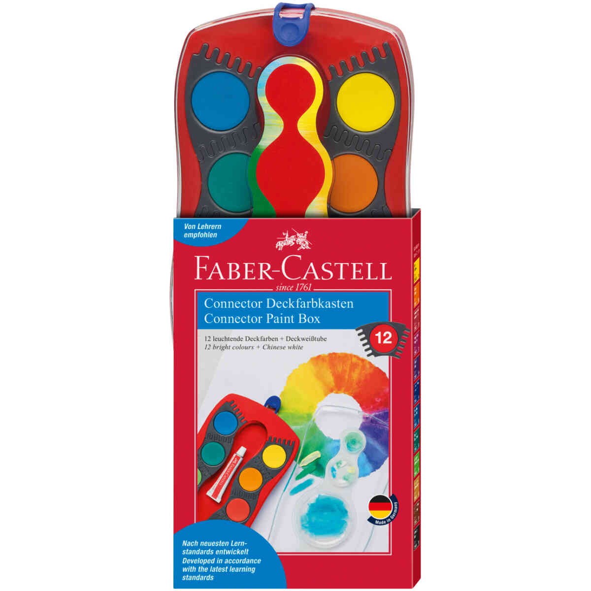 Connector paint box, red, 12 colours