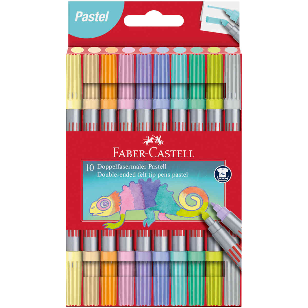 Double fibre-tip pen set 10x pastel