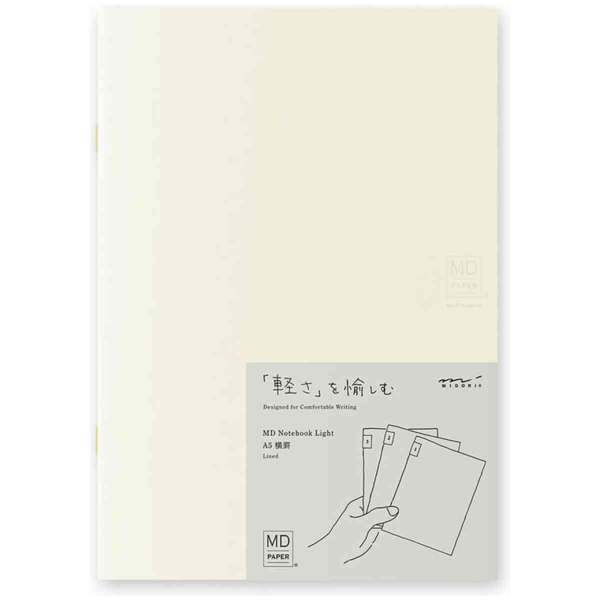 MD Notebook Light A5 Lined 3pcs Pack