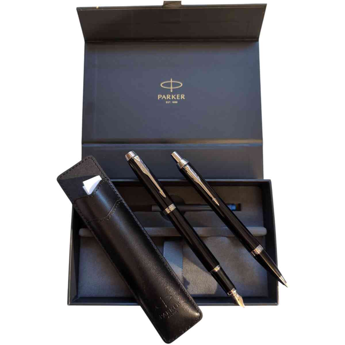 Parker IM Black Lacquer CT Premium Gift Set | M