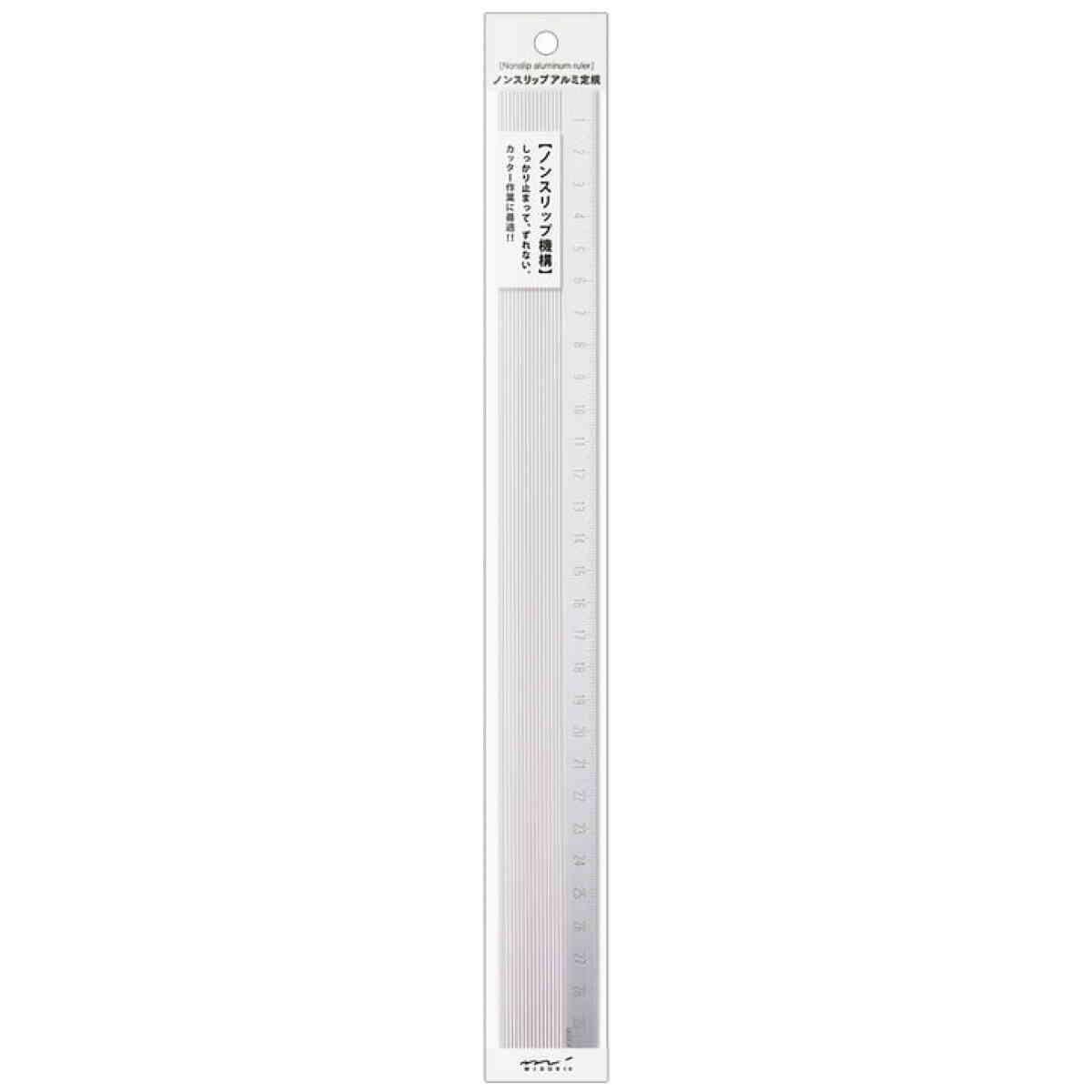 Aluminum Ruler Non-Slip Silver [30cm]