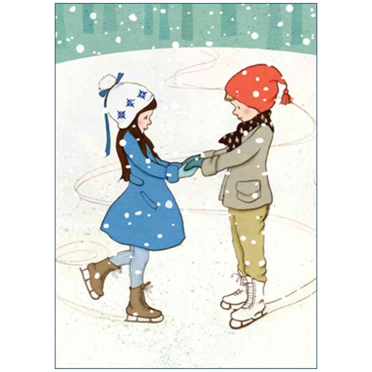 Shall we Skate , B & B Xmas Postcards