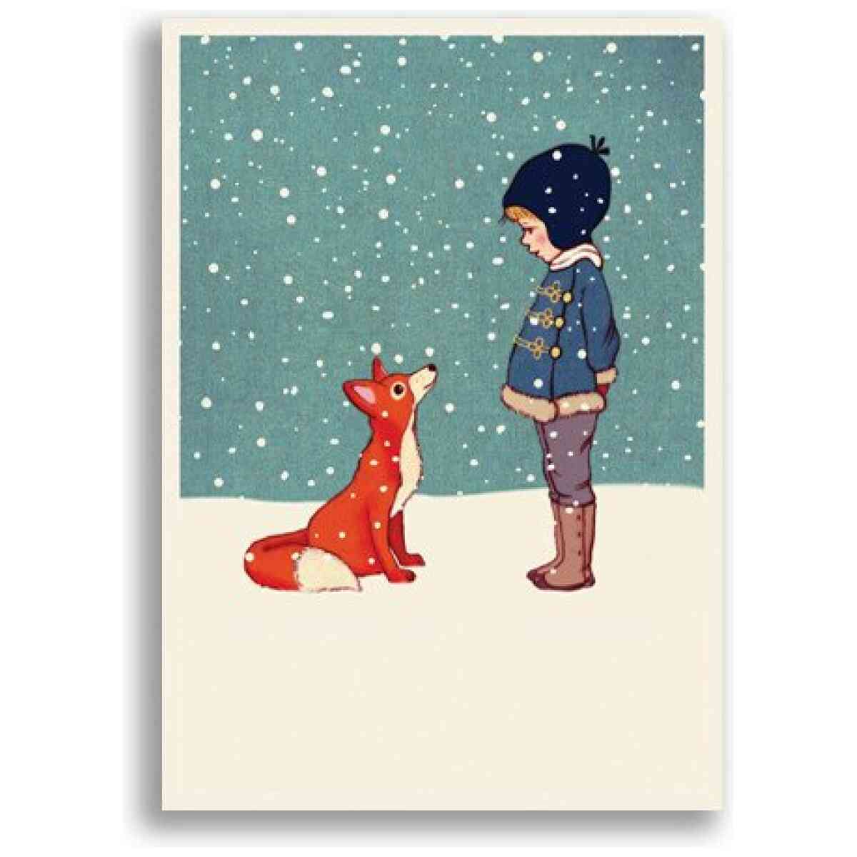 Hello Mr Fox, Belle & Boo Playtime Xmas Postcards