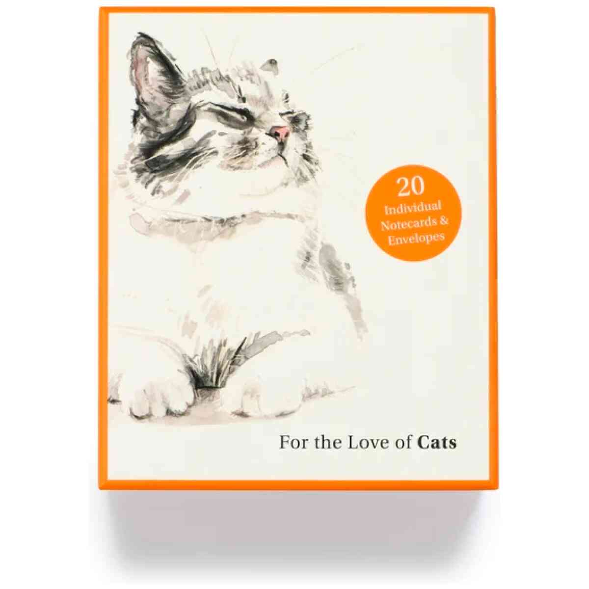 For the Love of Cats: 20 Individual Notecards and Envelopes