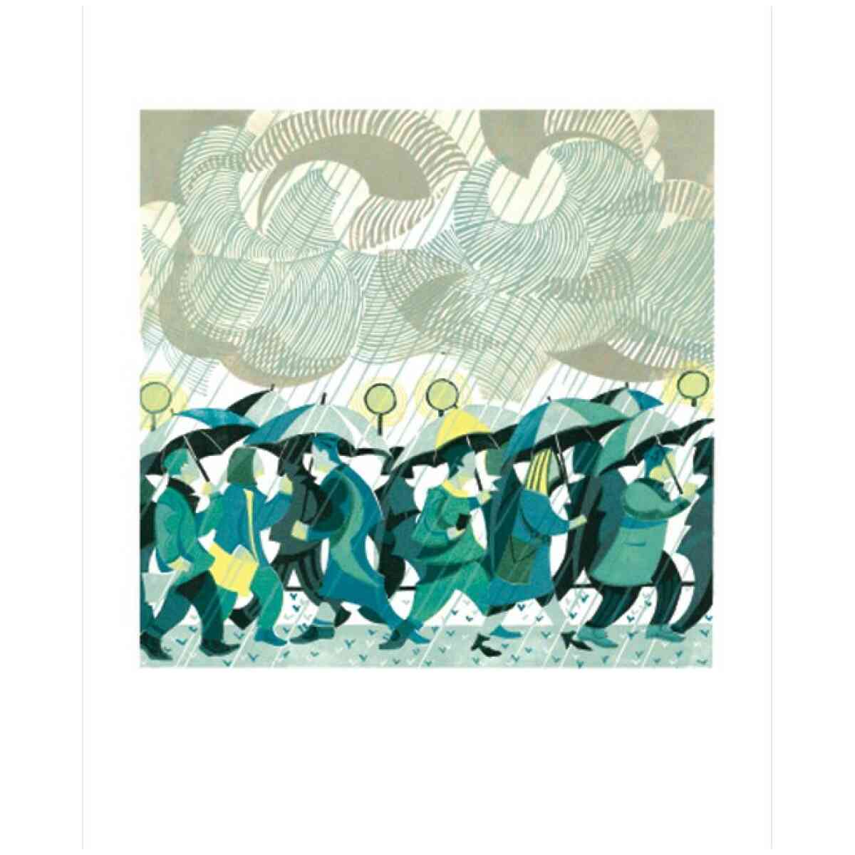 A Wet Walk, Greeting Card