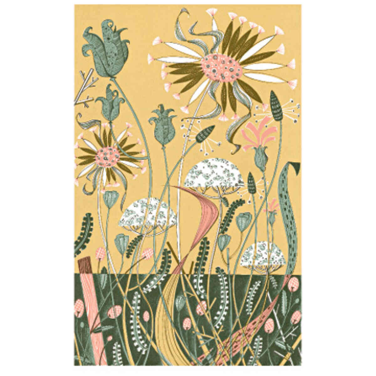 NC A.Lewin/Wild Garden II, Greeting Card