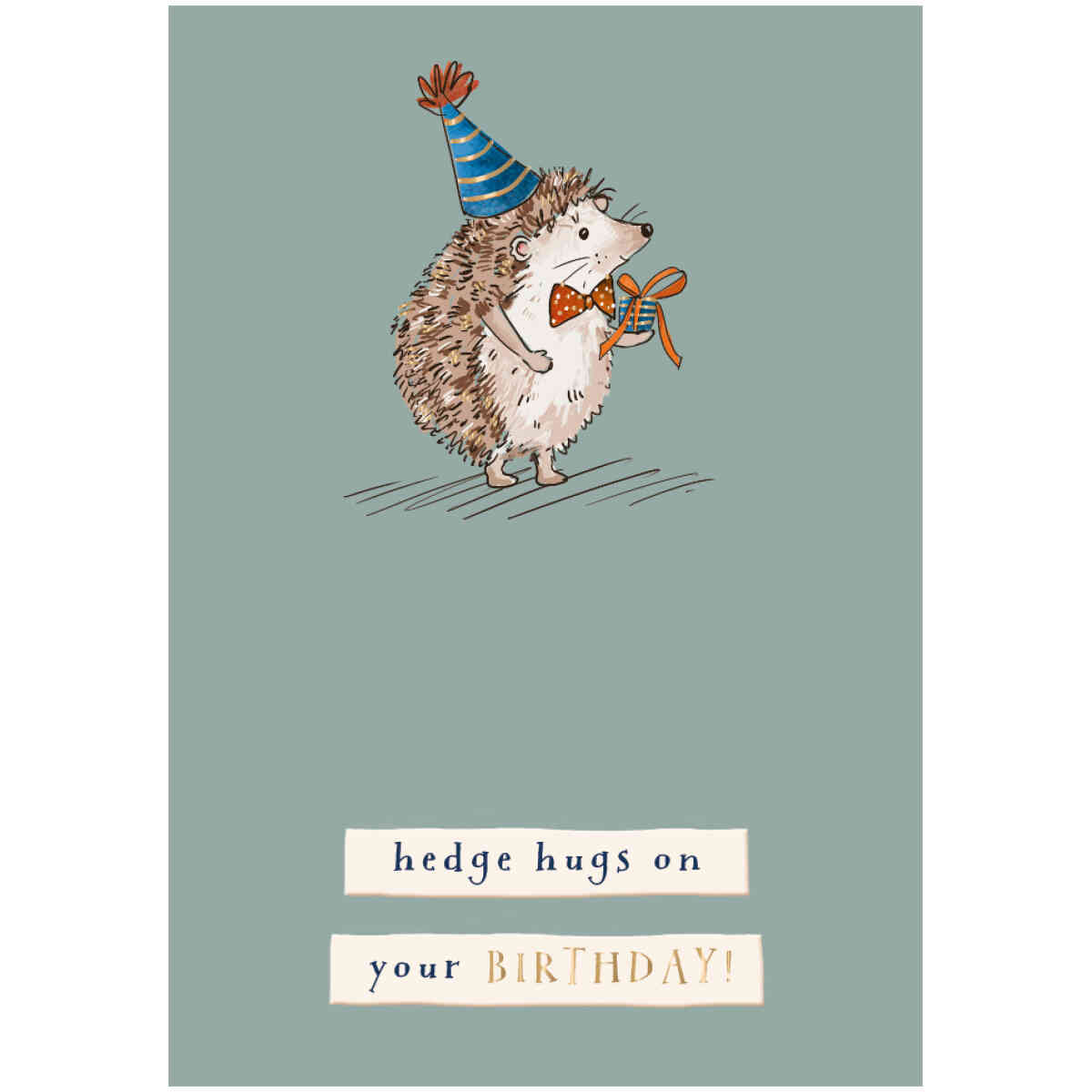 Hedge Hugs, Wilf And Alfie, Greeting Card