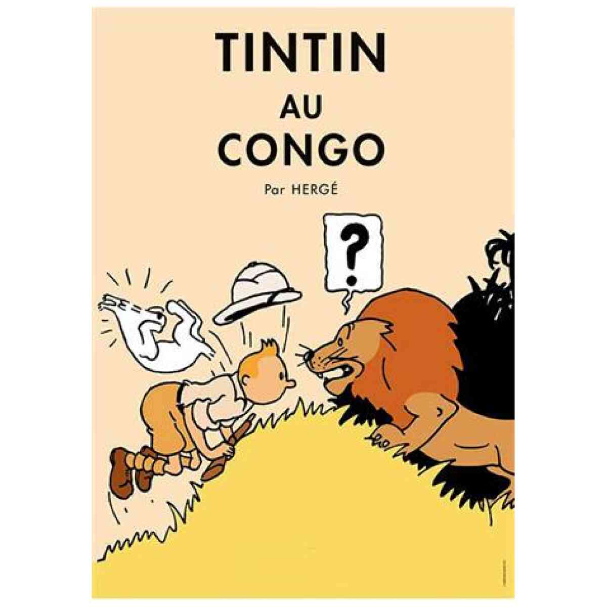 Tintin au Congo/Tintin i Kongo - Originalfärger - Vykort