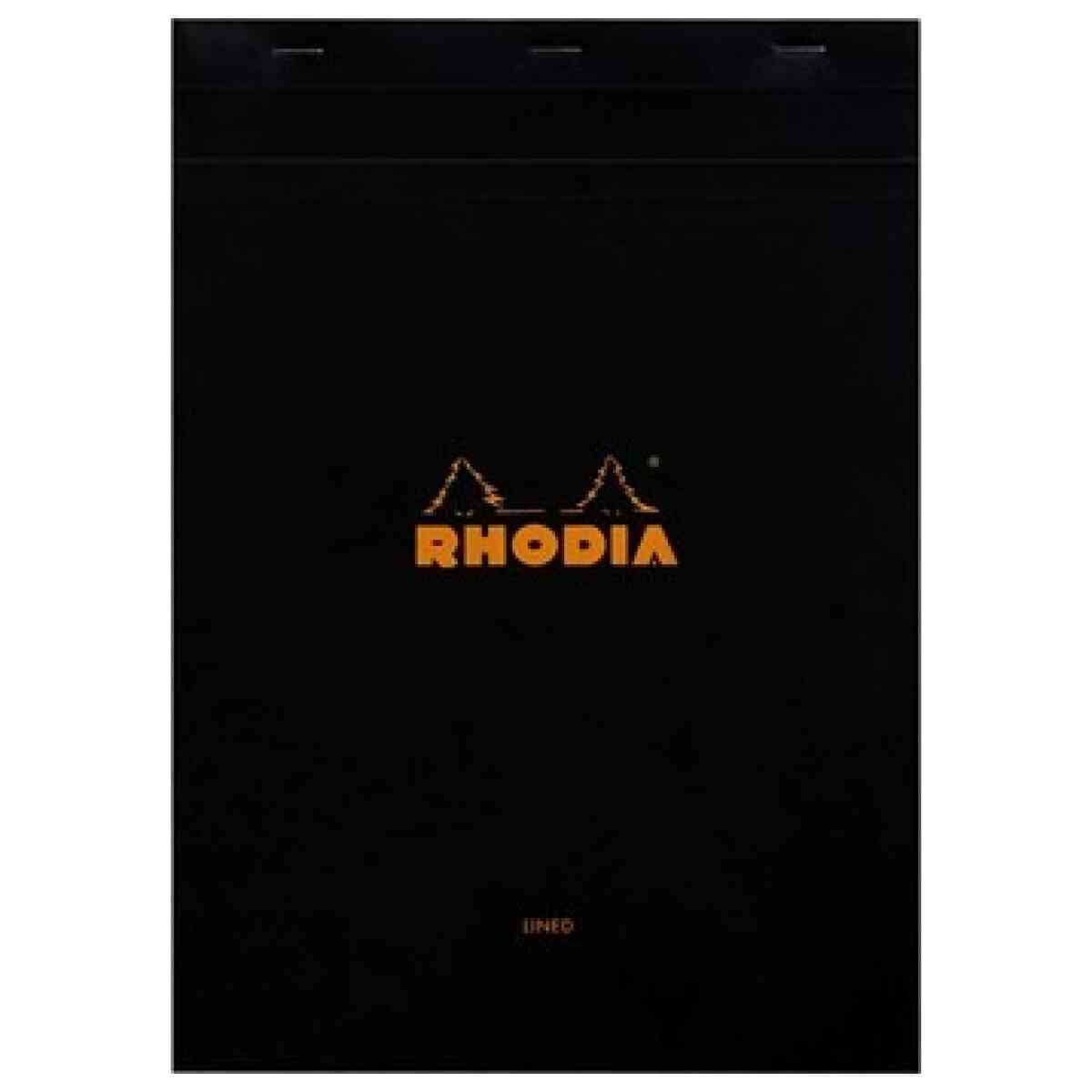 Rhodia head stapled pad black N°18 ruled