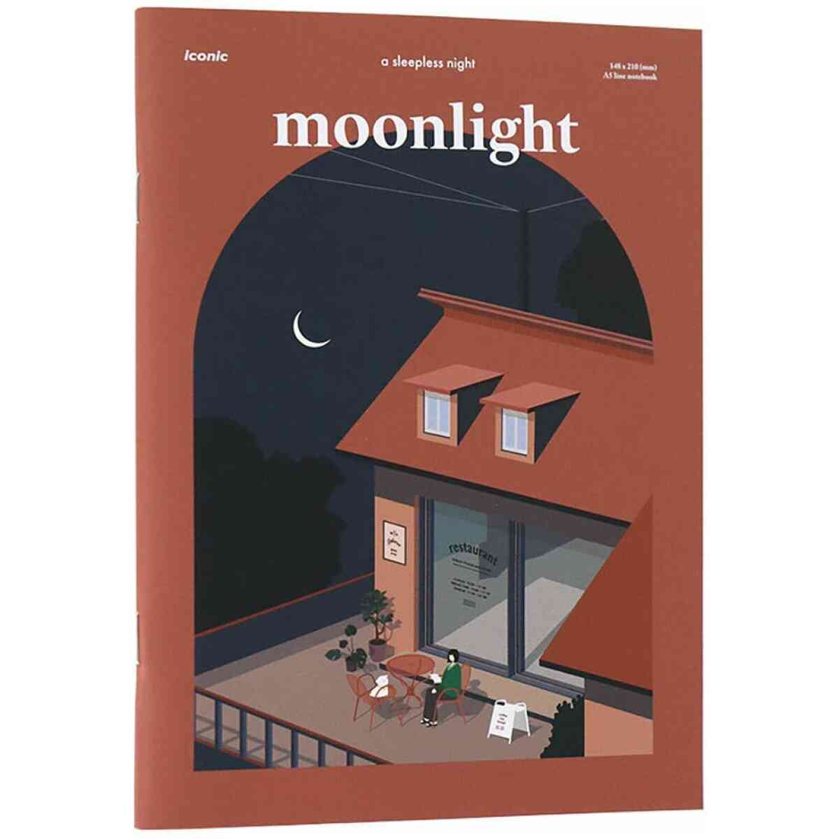 Haru A5 line notebook 07 Moonlight