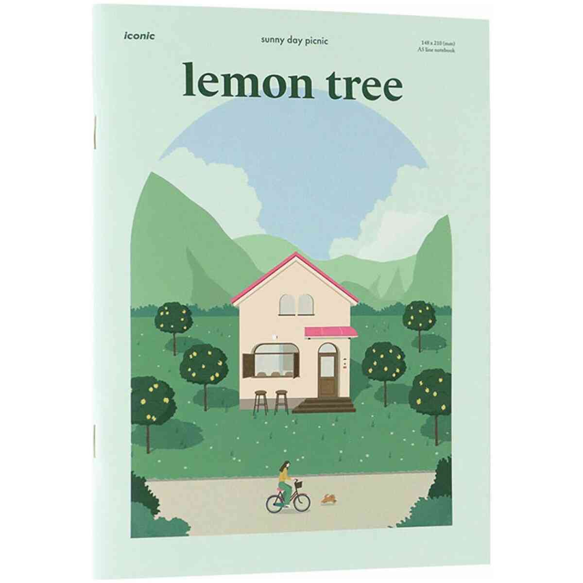 Haru A5 line notebook 05 Lemon tree