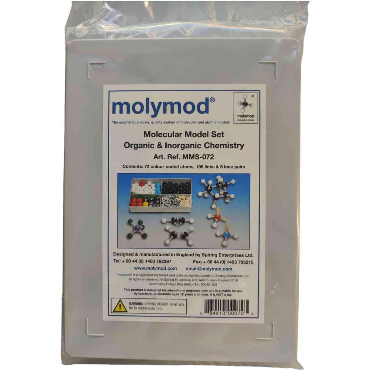 Molymod MMS-072: Molecular Set for Inorganic and Organic Chemistry, 72 atoms