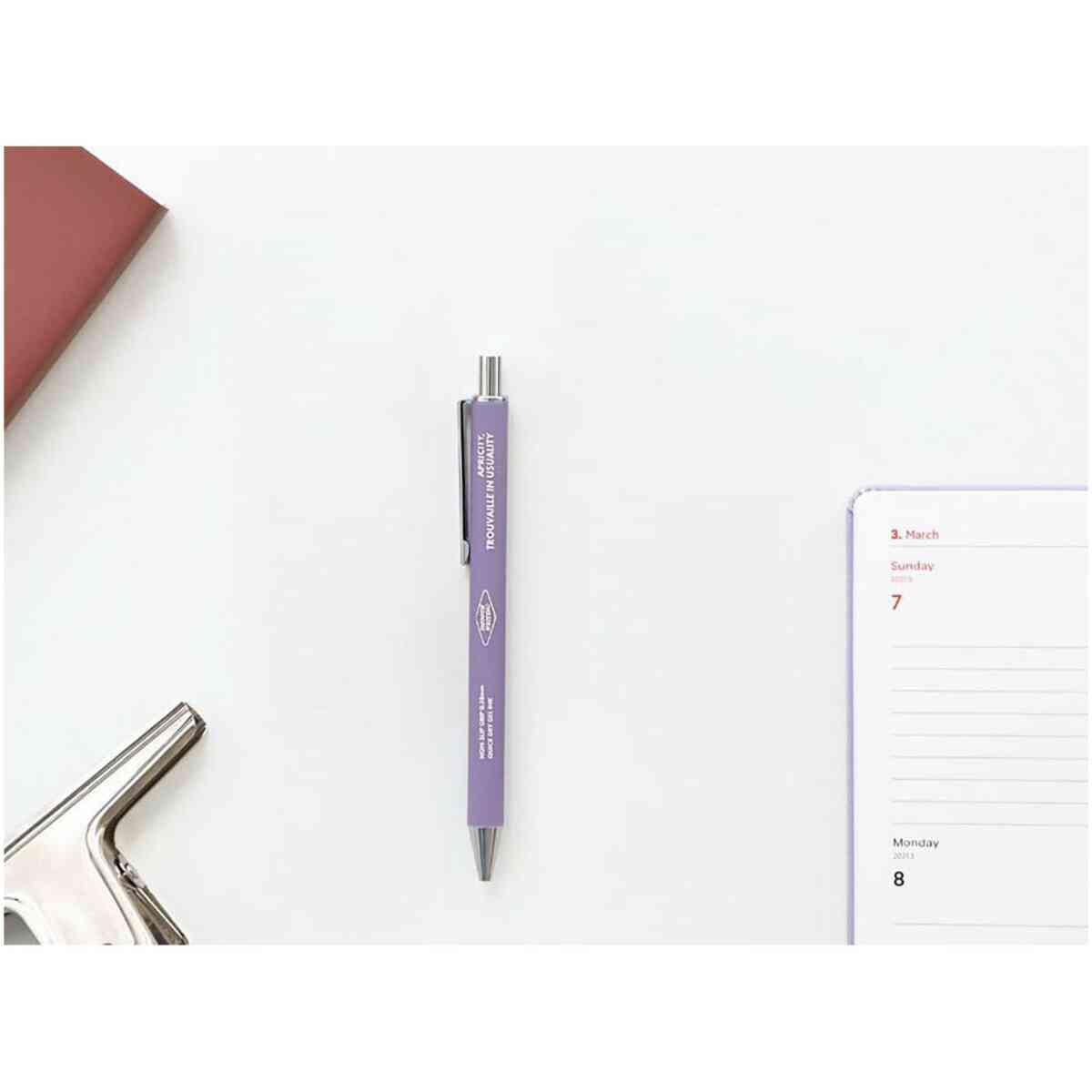 Non-Slip Smooth GEL Pen 0.38 Purple