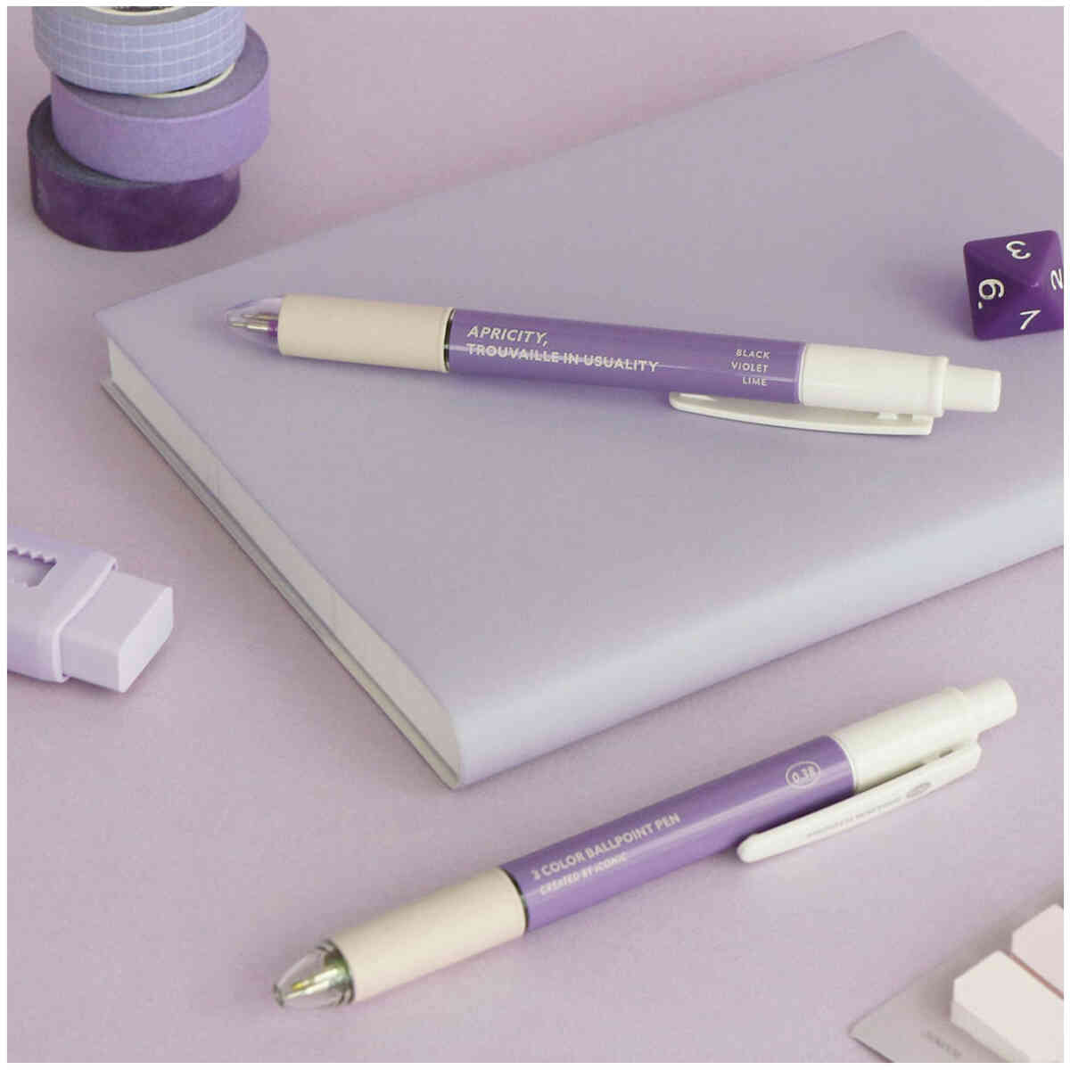 Smooth 3-Color Pen 0.38 03 Purple