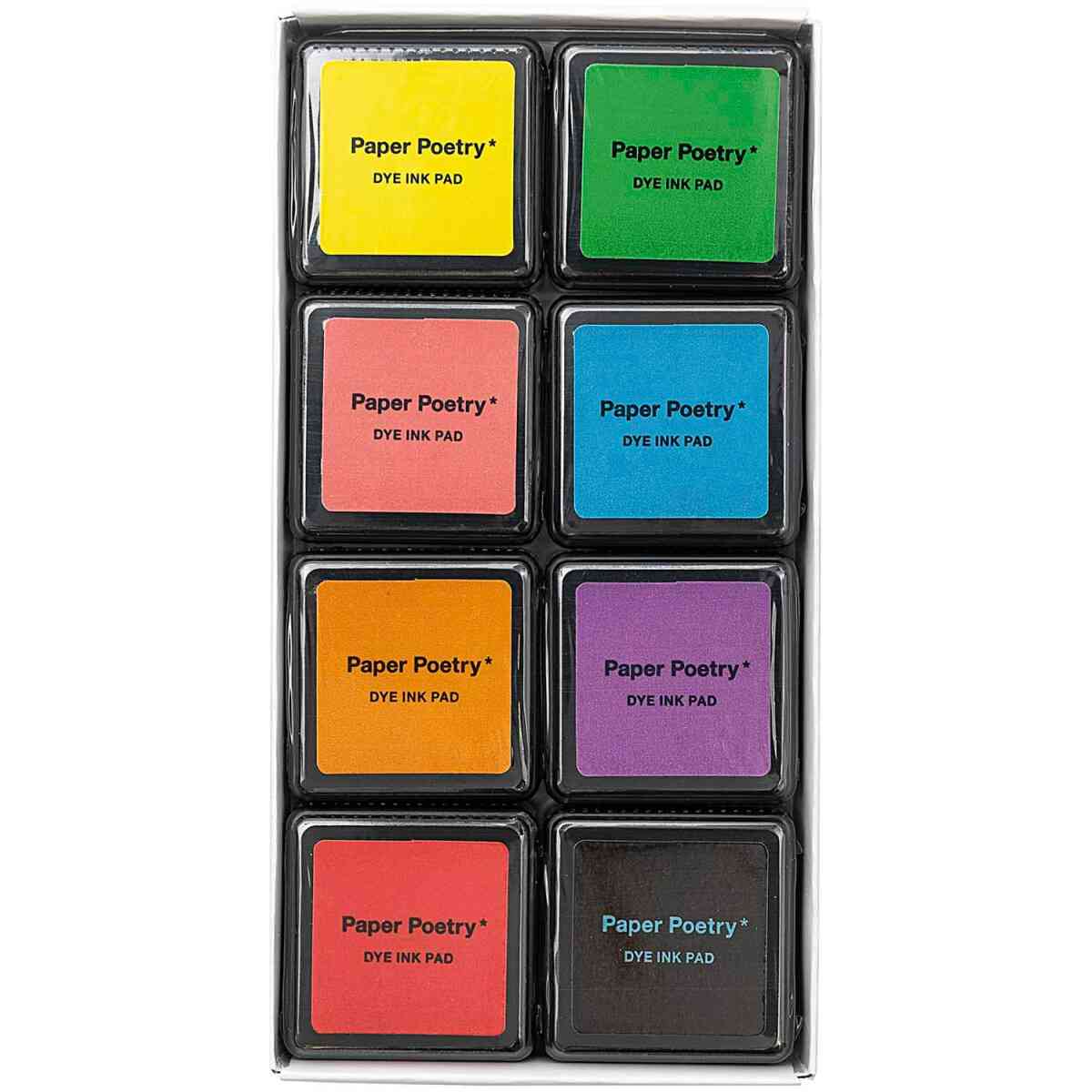 DYE INK PAD SET, ESSENTIAL MIX, 8 PCS