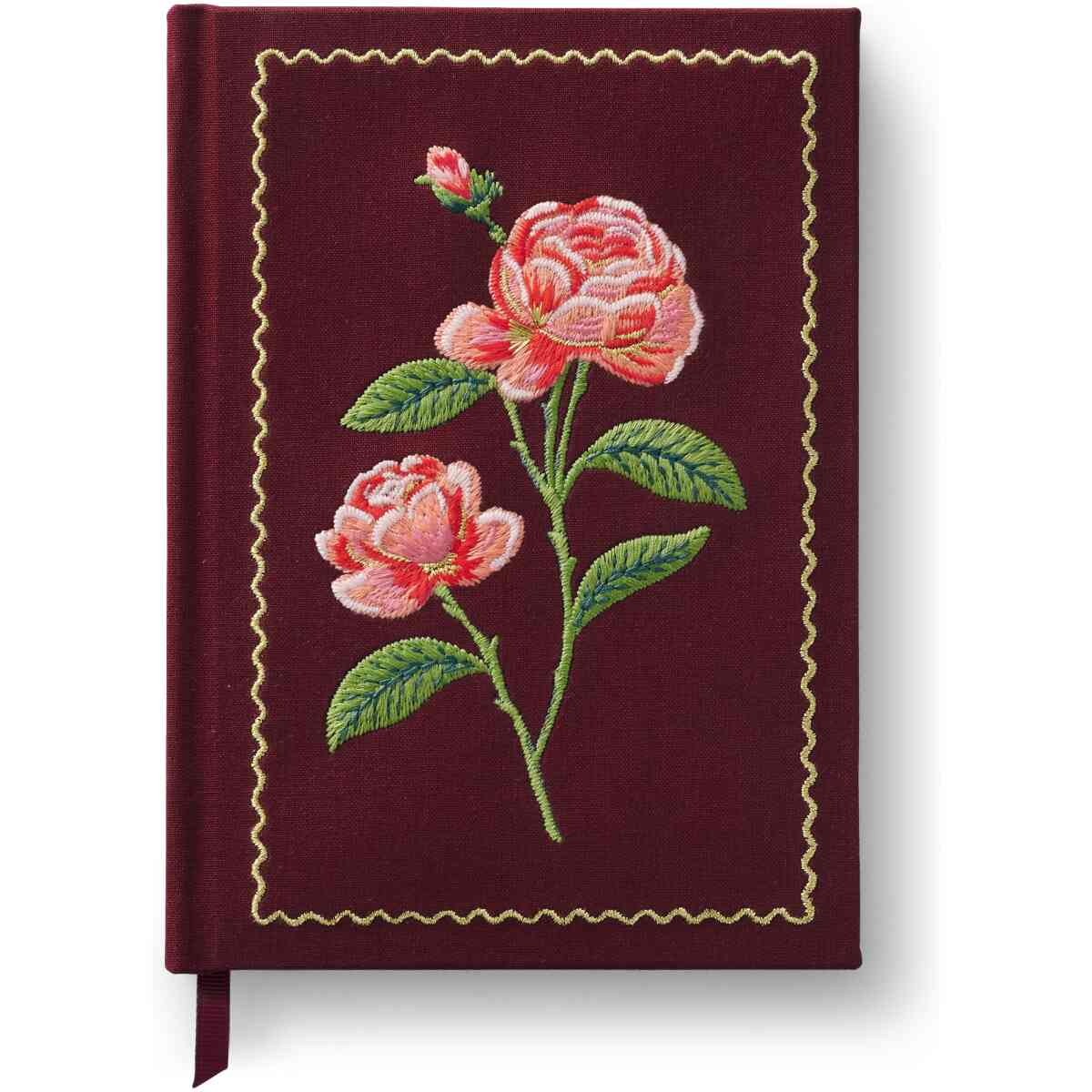 Roses broderad skrivbok