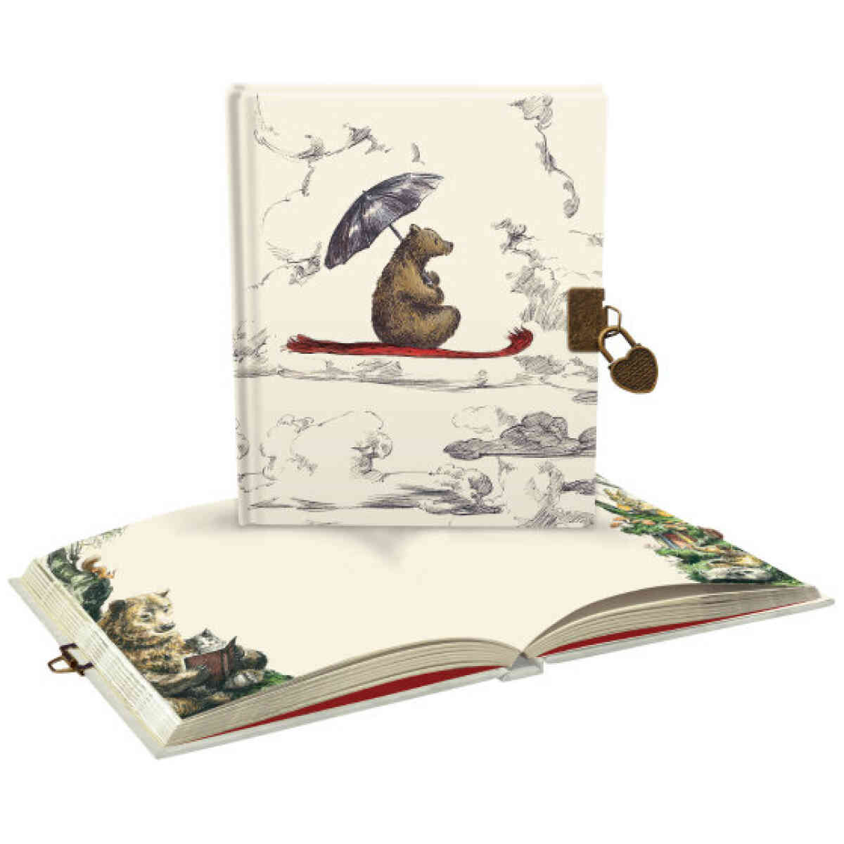 Flying Bear Lockable Notebook